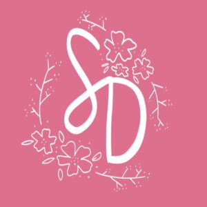 My initials "SD" with a flower design